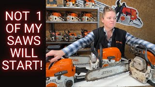 All THREE Of My Stihl Chainsaws Wont Start Why [upl. by Attenra]