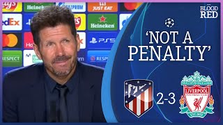 Not A Penalty  Diego Simeone Press Conference  Atletico Madrid 23 Liverpool [upl. by Haberman]