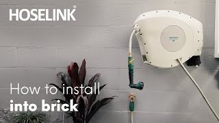 How to install a Hoselink Retractable Hose Reel on to brick [upl. by Howey131]