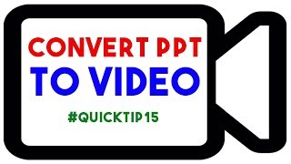 How to save PPT as a VIDEO in PowerPoint  QuickTip15 [upl. by Magdalena]