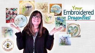 A gallery of Stumpworkraised embroidery dragonflies made by you [upl. by Siul842]