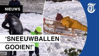 Sneeuwpret in april ‘M’n tuin was al klaar voor de zomer’ [upl. by Nevile]