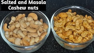 Salted Cashews Recipe  How To Make Salted And Masala Cashews  Roasted Masala Kaju Recipe [upl. by Nyrehtak275]