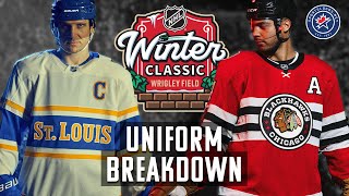 2025 NHL Winter Classic Uniform Breakdown Blackhawks vs Blues [upl. by Cullin616]