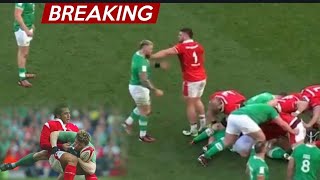 Ireland Six Nations star caught using sly tactic against Wales rival as commentator laughsIreland S [upl. by Yraunaj]