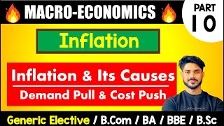 Causes of Inflation  Demand Pull amp Cost Push inflation  Macroeconomics  GE BCom BA Bsc DU [upl. by Dagny]