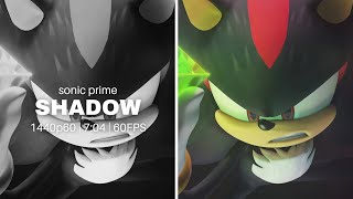 Shadow The Hedgehog Sonic Prime Season 3  Clips For Edits  4K60FPS [upl. by Aihpled]