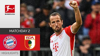 The KaneEffect  Bayern München  FC Augsburg  Highlights  Matchday 2 – Bundesliga 202324 [upl. by Erbe]