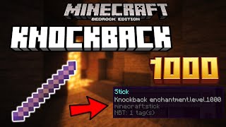 How To Get A Knockback 1000 Stick in Minecraft Bedrock Edition 121 [upl. by Pastelki]