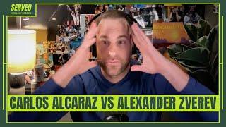 QUICK SERVED ALCARAZ VS ZVEREV REACTION VIDEO [upl. by Greenburg]