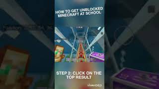 HOW TO GET UNBLOCKED MINECRAFT AT SCHOOL  shorts [upl. by Esdras]