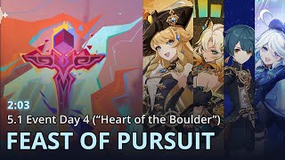 Feast of Pursuit Event Day 4 Navia C0 Furina C2 Steadfast  Time 203  Genshin Impact [upl. by Lotsirb]