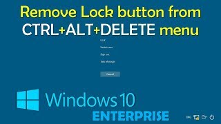 Remove Lock button from CTRLALTDELETE menu [upl. by Alomeda]