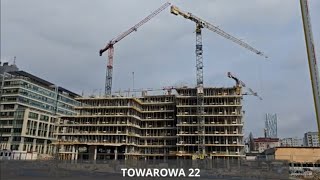 Warszawa  Warsaw Budowa Towarowa 22  budowa budynku B  Construction of Towarowa 22  16032024 [upl. by Eilata656]