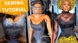 How to SEW STYLISH OVERBUST CORSETSEWING TUTORIAL with MODESTY PANEL 💥 [upl. by Spratt]