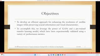 Transfer Learning with GAN Model for Satellite Image Resolution Enhancement  ICCIT 2023 [upl. by Donavon]