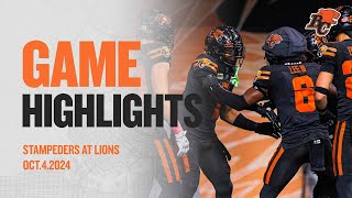 CFL WEEK 18 FULL GAME HIGHLIGHTS  CALGARY STAMPEDERS AT BC LIONS  October 4 2024 [upl. by Koah]