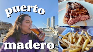 PUERTO MADERO Parrilla Cerveja e Provando Alfajor  Buenos Aires 2023 [upl. by Lotty396]