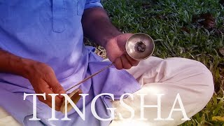 TINGSHA Tibetan hand cymbals  How to Play and Use Introduction  Anup Panthi [upl. by Ydeh]