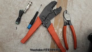 How to Crimp a BNC Connector on rj59 Cable Urdu\Hindi [upl. by Hanleigh896]