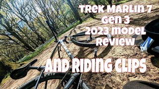 trek Marlin 7 gen 3 2023 model review and riding clips [upl. by Athey759]