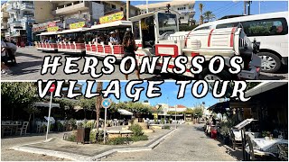 Hersonissos Village amp City Tour  Old Hersonissos Village Crete Greece  Krete walking tour in 4K [upl. by Inele371]