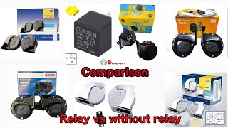 Best horn under ₹ 600  horn comparison  comparison with relay and without relay 2023 horn [upl. by Ynor]