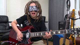 comfortably numb solo blind folded 9 years old [upl. by Resay692]