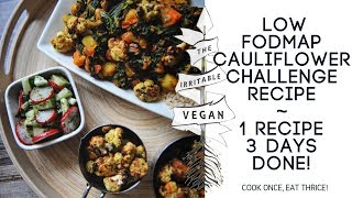 Low FODMAP Cauliflower Challenge Recipe  1 Recipe for 3 Days  Mannitol FODMAP Challenge [upl. by Nogam]