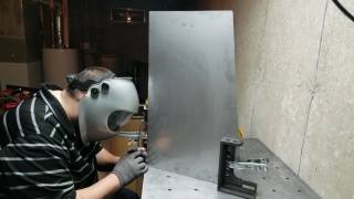 Tig welding 24 gage stainless steel [upl. by Aleafar]