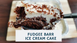 FUDGEE BARR ICE CREAM CAKE  3 INGREDIENTS  NO BAKE CAKE [upl. by Marje]