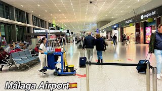 Arrival and Departure at Málaga Airport  Spain  Walking Tour 2022🇪🇸 [upl. by Wendelin]