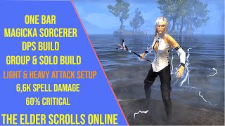 Easy One Bar Magicka Sorcerer DPS Build for ESO Gold Road  One Bar Magsorc DPS [upl. by Jaela430]