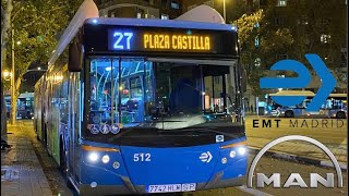 EMT MADRID 512  MAN Castrosua CS40 City Versus Articulate G FULL KICKDOWN [upl. by Ranson]