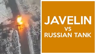 Ukrainian Javelin vs Russian tank [upl. by Salbu]