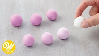 How to Make Ombre Fondant  Wilton [upl. by Tasia671]