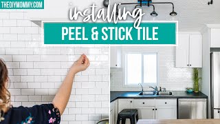 How to Install Peel and Stick Tile Backsplash because its SO EASY  The DIY Mommy [upl. by Waterman]