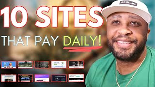 10 Work From Home Websites That Will Pay You DAILY For Beginners [upl. by Anitreb]