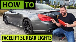 HOW TO Facelift R231 Mercedes SL Rear Lights  Tint Wrap [upl. by Sally]