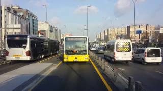 Metrobüs ile Şirinevler  Şükrübey arası yolculuk   31032017 [upl. by Alanna469]