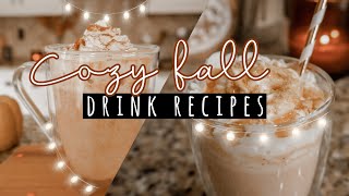 🍂 3 COZY FALL DRINK RECIPES 🍂  NO CAFFEINE EASY TO MAKE [upl. by Ihsoyim]