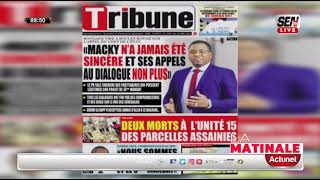 REVUE DE PRESSE AVEC MANTOULAYE THIOUBOU NDOYE [upl. by Divod677]