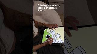 Coloring my coloring page in Procreate cute coloring colorwithme coloringpages procreate [upl. by Maffa]