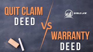 Quit Claim Deed vs Warranty Deed [upl. by Alenson435]