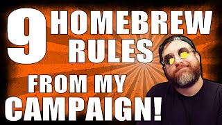 9 DampD 5e Homebrew Rules From My Newest Campaign  Nerd Immersion [upl. by Nesila566]