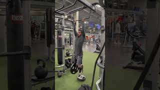 Weighted chin ups with 45lb plate [upl. by Abbotsun]