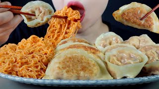 ASMR Kimchi Mandu and Spicy Bibimmyeon  Dumplings and Noodles  Cooking and Eating  Mukbang [upl. by Wollis]