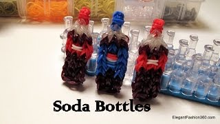 Coca Cola Soda Bottle Charm  How to Rainbow Loom Food Series [upl. by Nira]