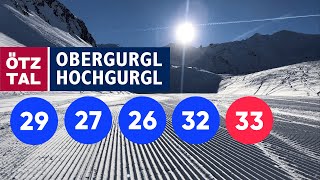 Ski Obergurgl • Blue 29 27 26 32 33 • 7km long 4K [upl. by Vookles]