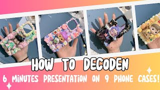 How to decoden cute phone case for girls Customized handmade process compilation diy with cream glue [upl. by Cinemod]